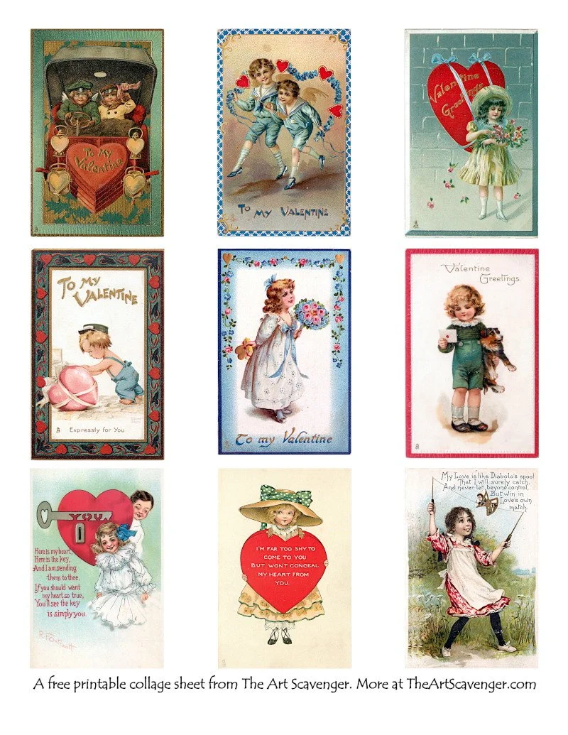 Free Printable Vintage Valentines — The Art Scavenger