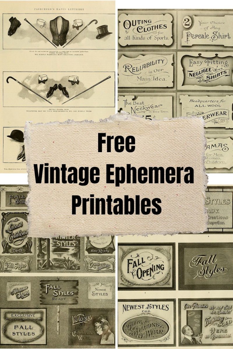 Free Vintage Store Advertising Ephemera — The Art Scavenger