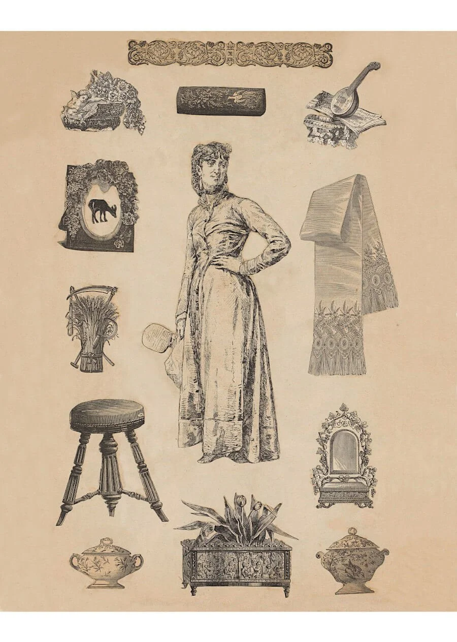 Free vintage collage images made from Victorian Ephemera