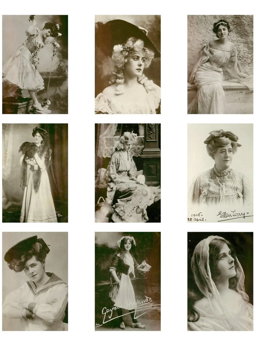 Free Printable Vintage Stage Actress Portraits from Early 1900s Postcards