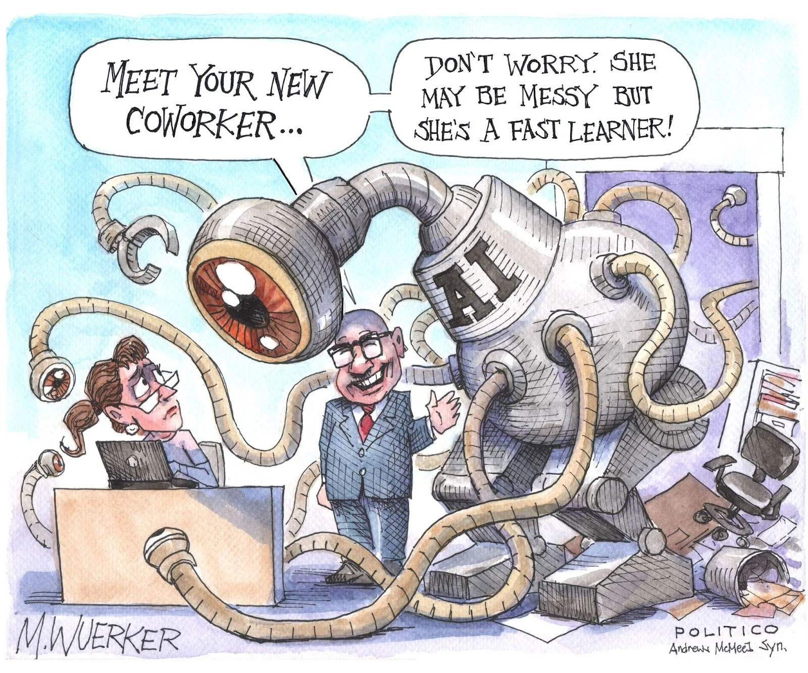 Our members are fighting to ensure that AI is *only* used to produce accurate and ethical journalism. This Friday, we're holding management accountable for violating the basic AI guardrails in our contract, provisions they agreed to. 
Learn more and