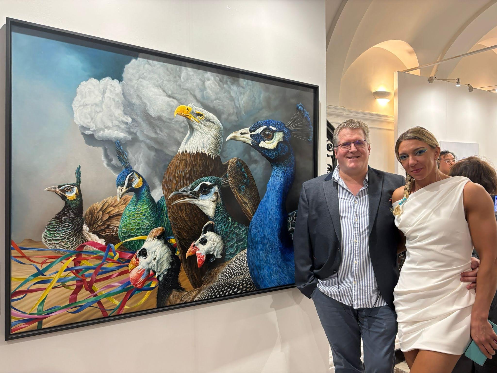 Claudiu and Larisa at the London Art Biennale 2025