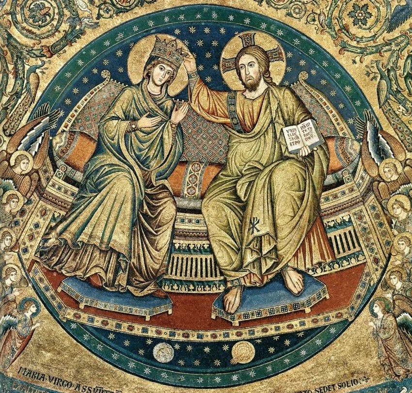 Mary and Jesus share throne Maggiore.jpg