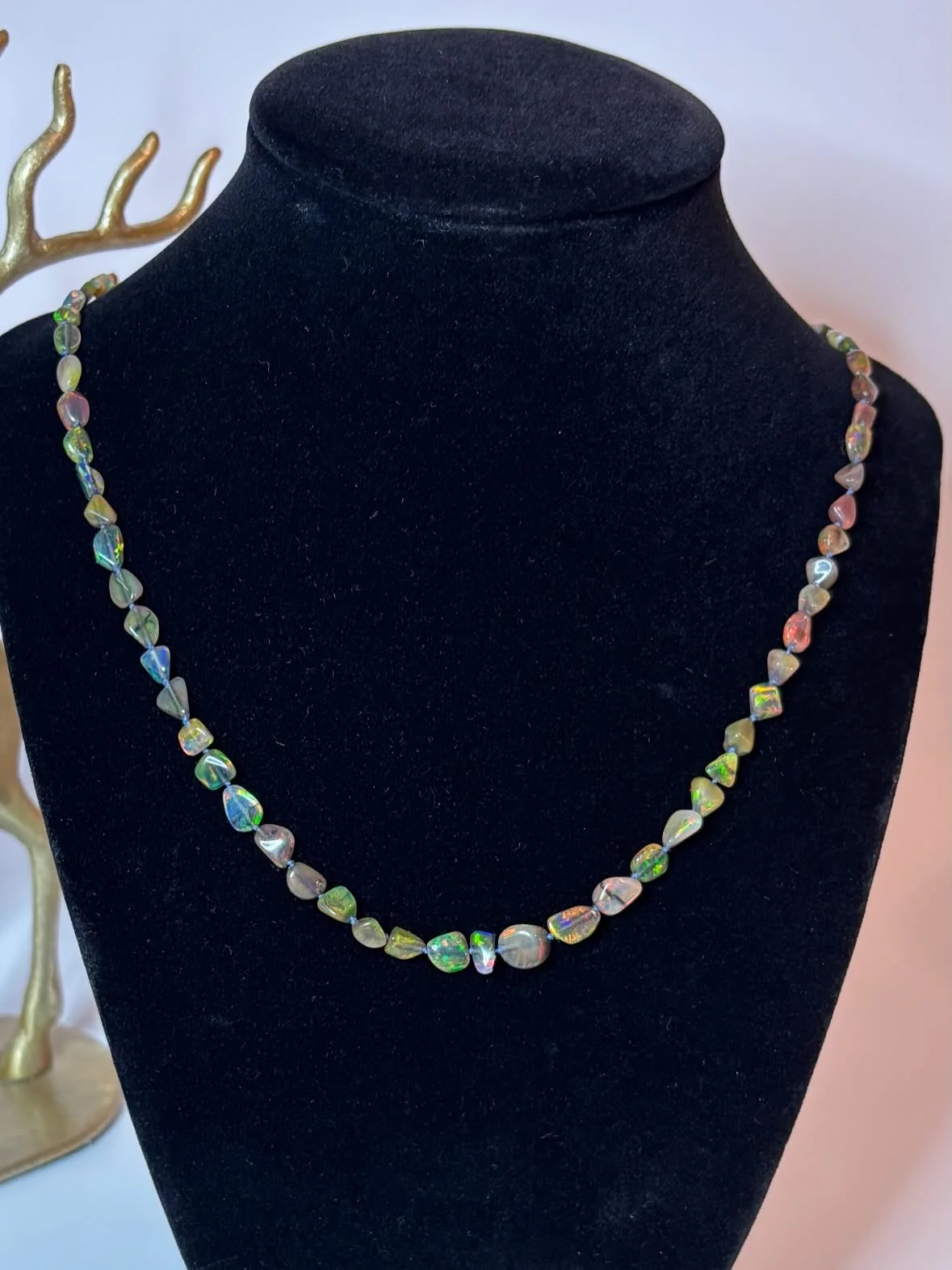 These beaded necklaces are hand-knotted on silk thread, giving them a soft, fluid feel and a timeless look. Each one brings a pop of color that&rsquo;s easy to wear every day&mdash;on its own or layered with your favorite pieces.

They make a meaning