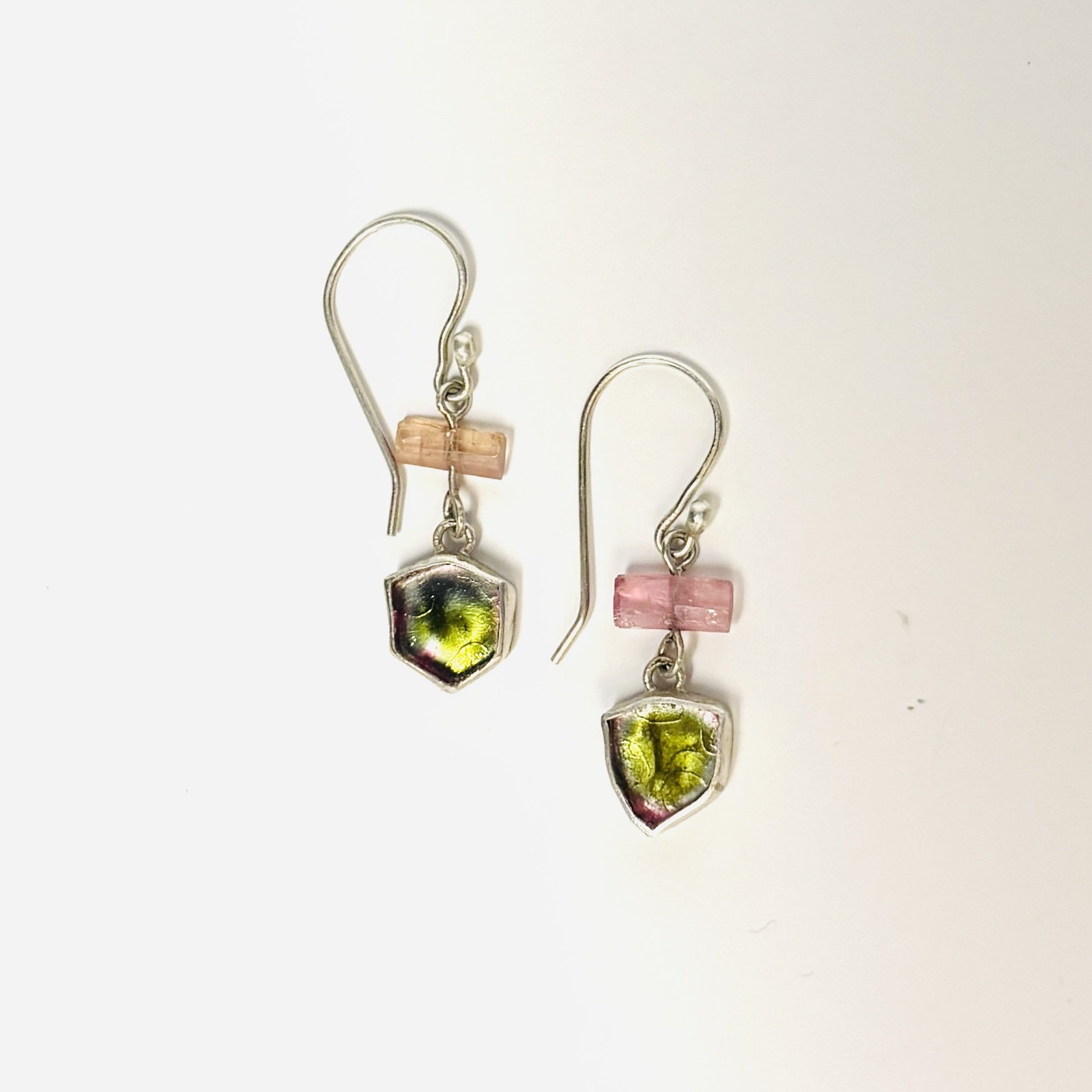 Watermelon Tourmaline Earrings