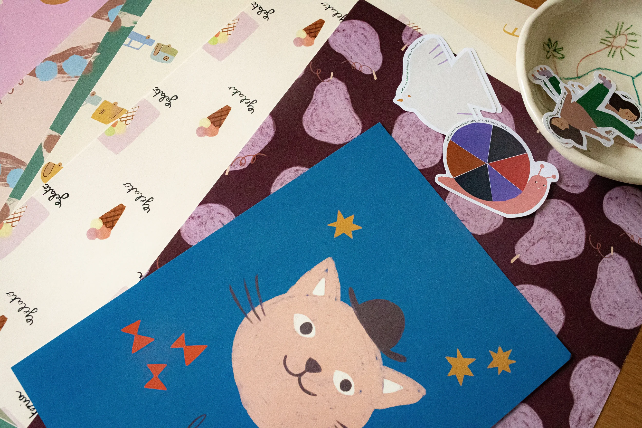 colourful childrens surface pattern designs