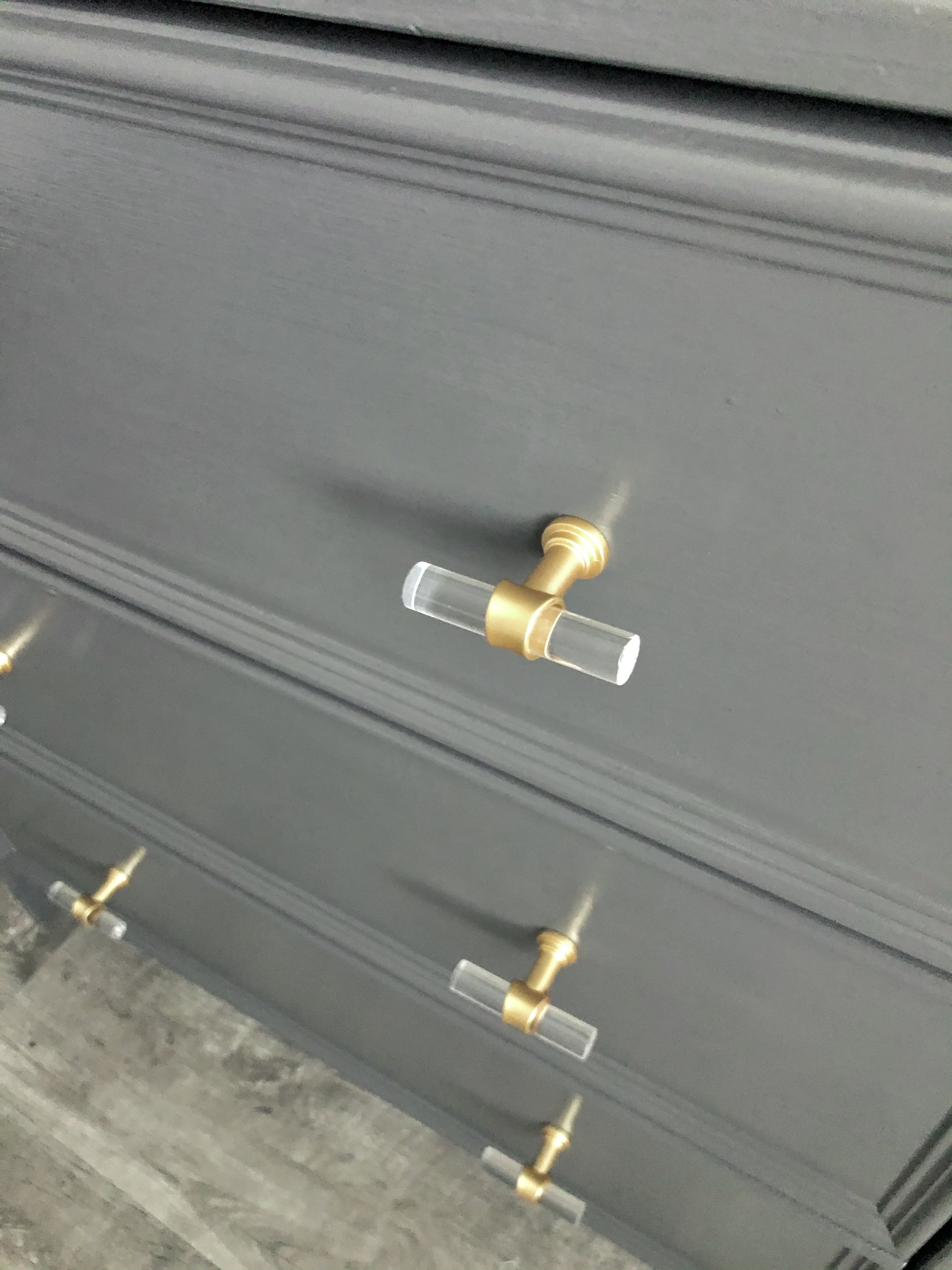Adding Gold Hardware to Dresser & Nightstands - thetarnishedjewelblog