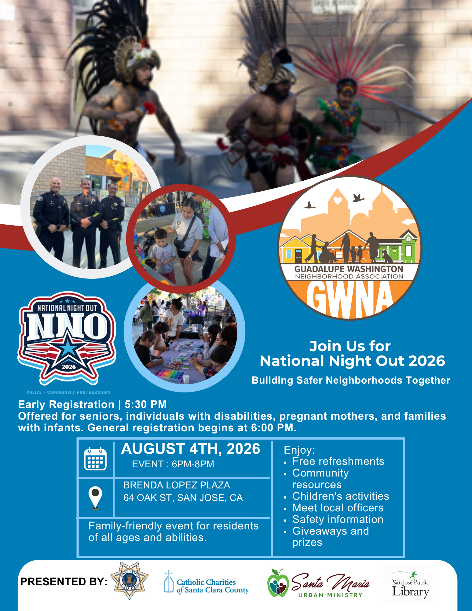WUYC National Night out in partnership with Guadalupe Washington Neighborhood Association
