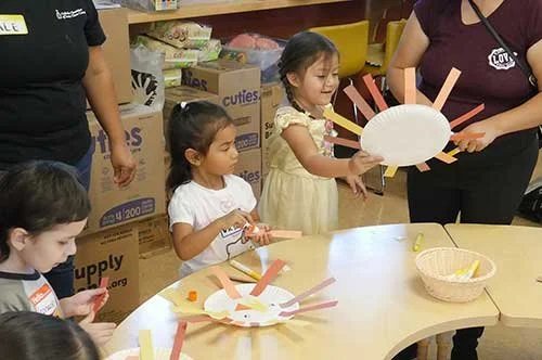 Girls at the Learn and Play