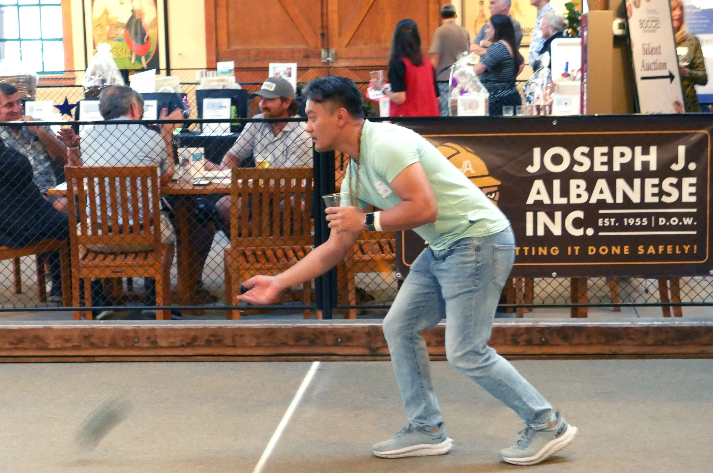 Player focused during the game.