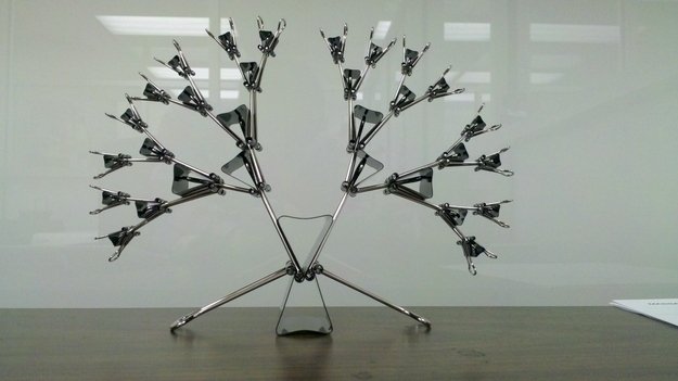  Or build this peaceful binder clip tree 