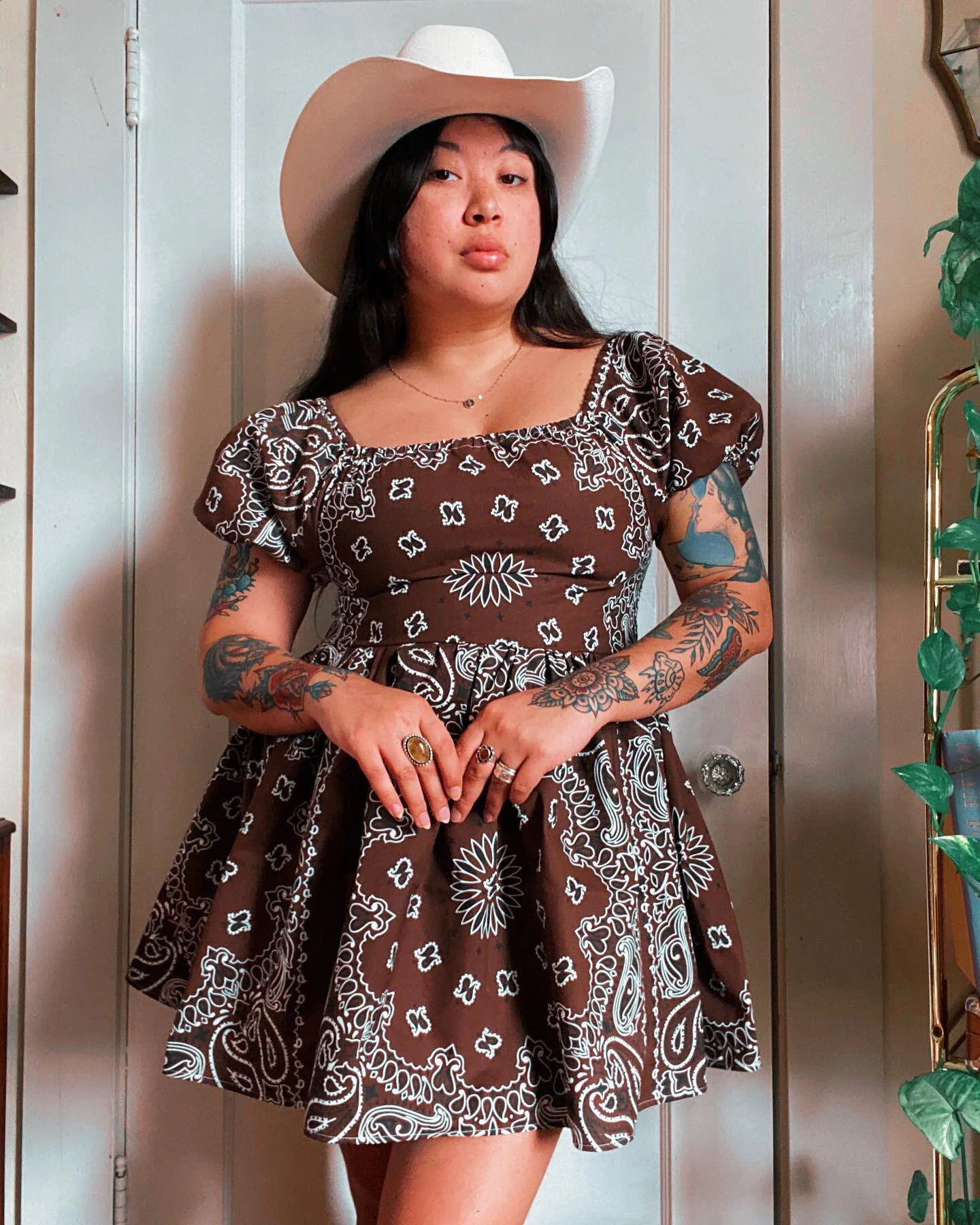 Custom Bandana Mini Dress  Lady Friend TX
