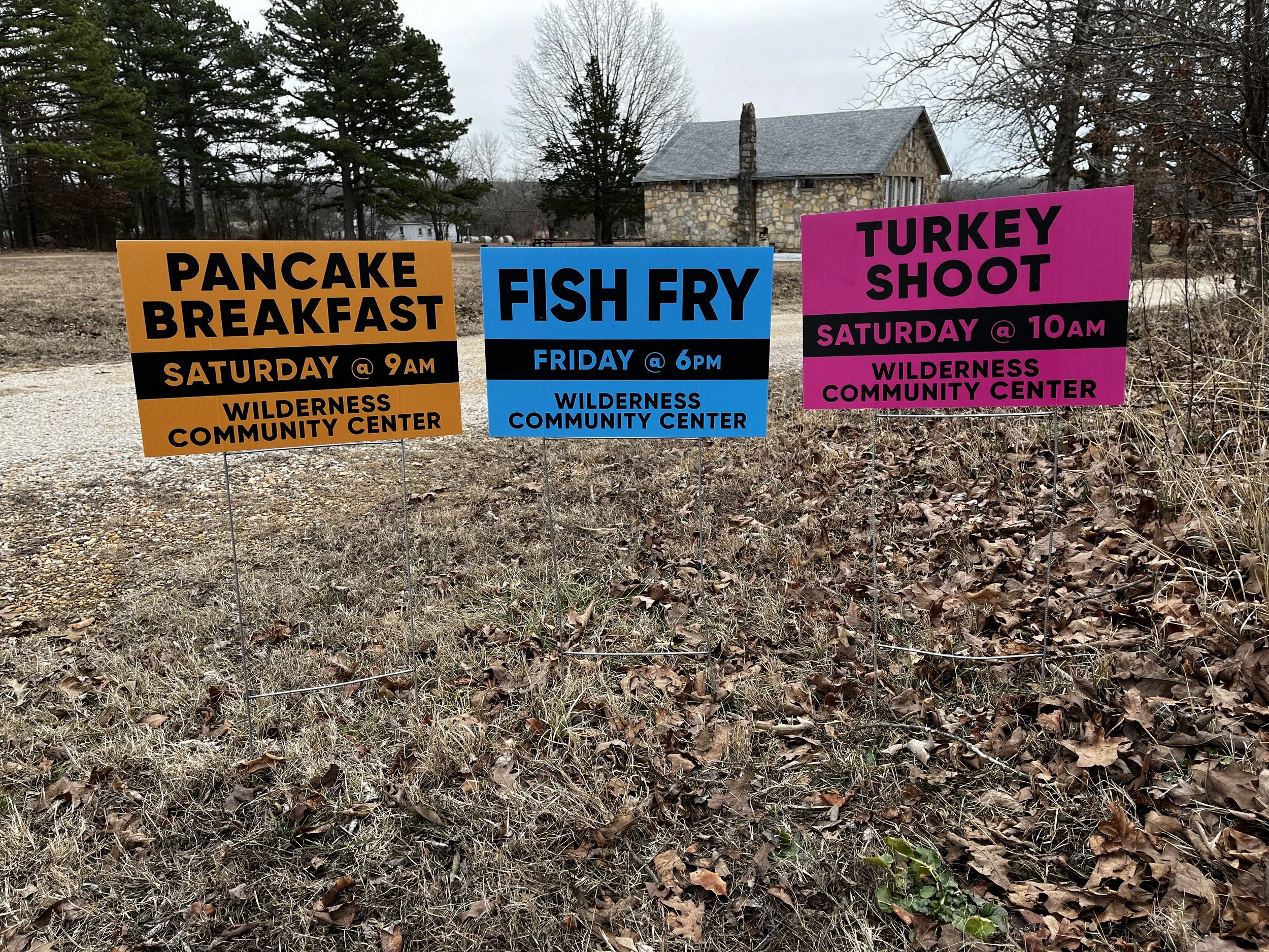 Community Center Event Yard Signs