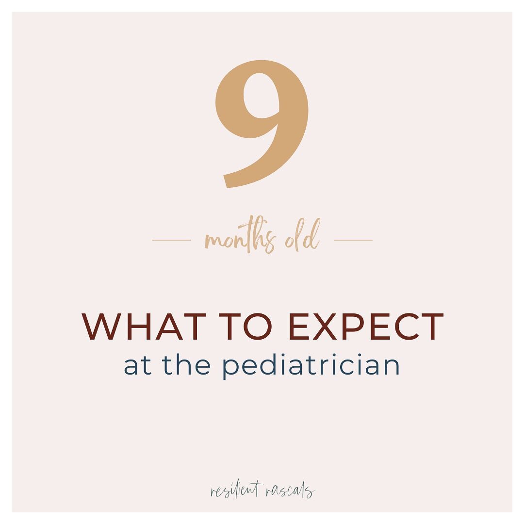 9 months old is such a fun time - babies are developing so much of their personality and are doing so much every day. Here's a list of questions, developmental topics, and screening to help you feel calm + prepared before your pediatrician visits. 
 