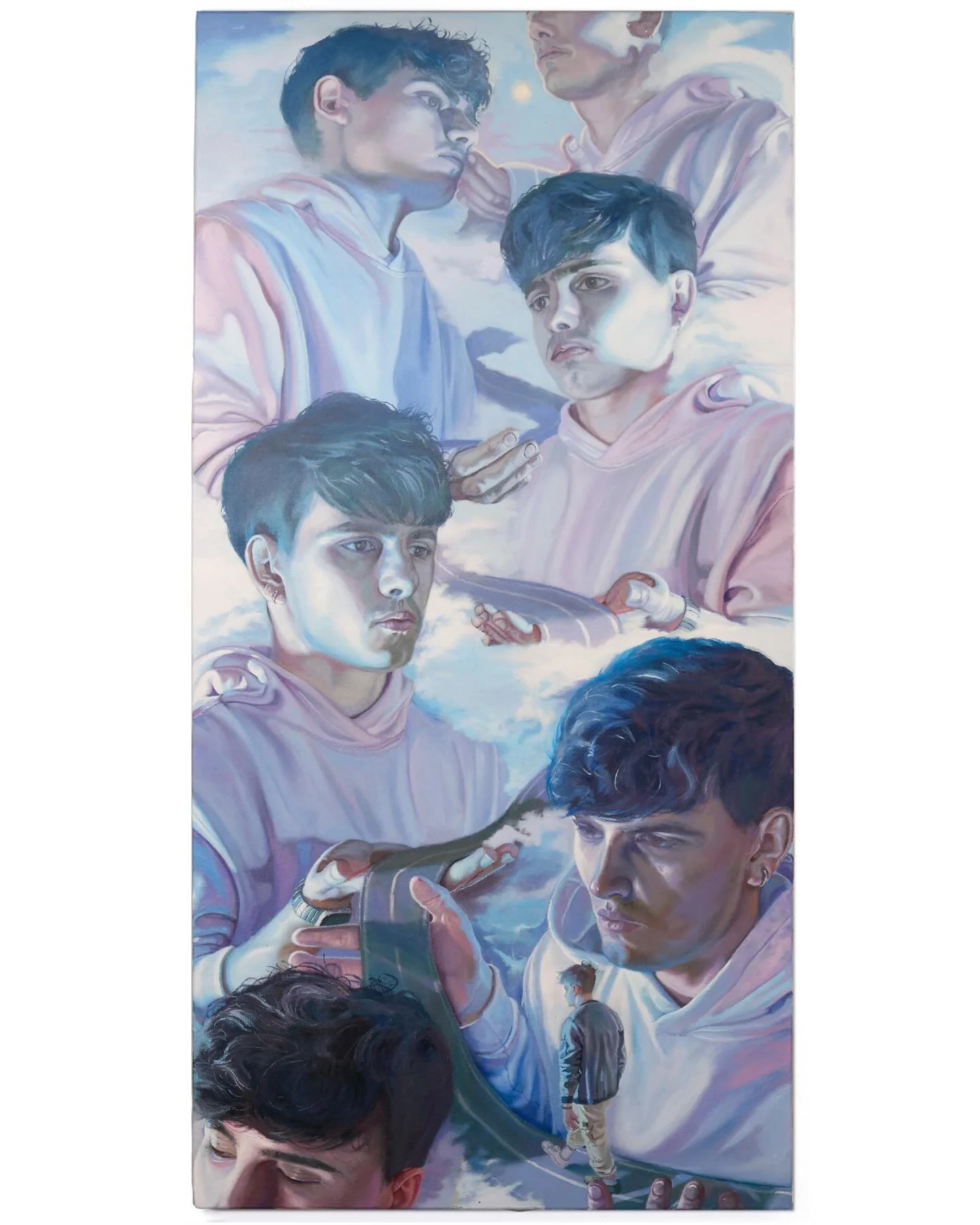 My show Mental Landscapes opens this Friday June 13th from 5 - 8pm @abbozzogallery would love to see y&rsquo;all there! 

&ldquo;Follow the Leader&rdquo;

24&rdquo; x 48&rdquo;

Acrylic on Canvas 

#painting #lifedrawing #figurativeart #clouds #headi