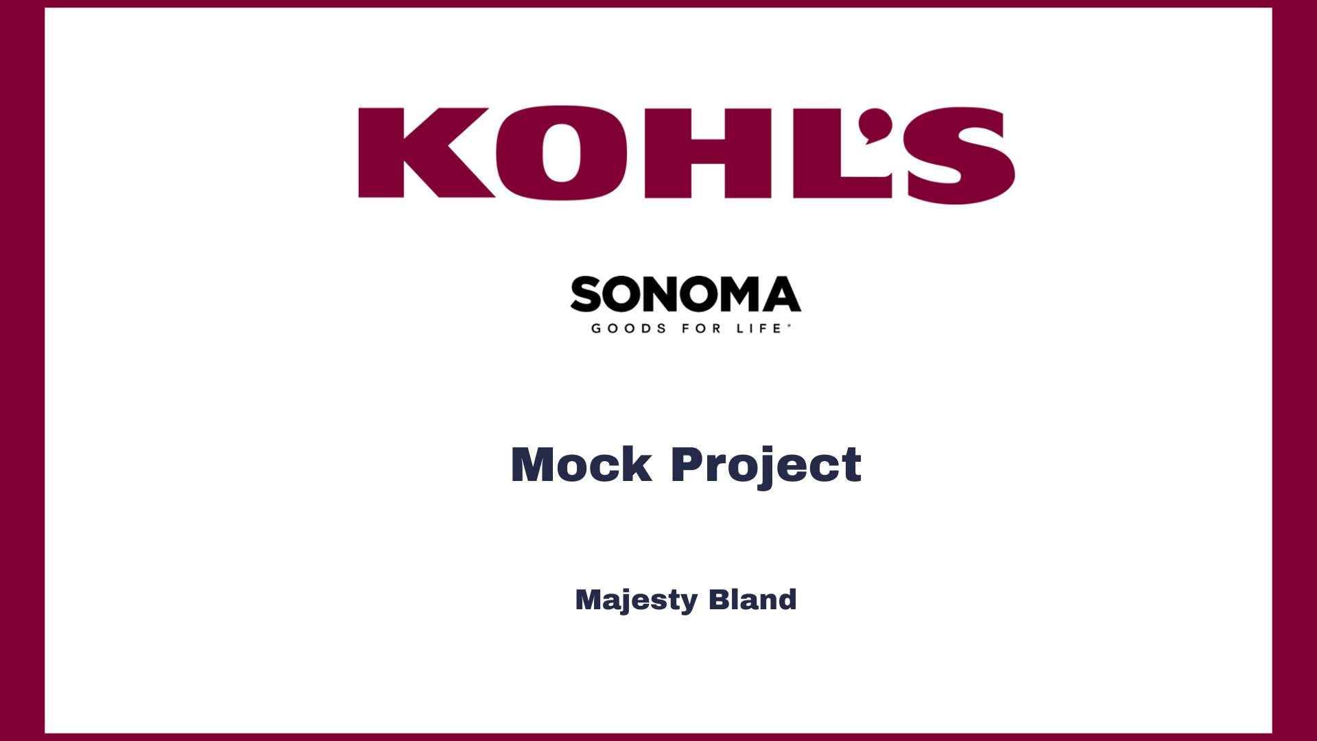 Kohl's Mock Up Project