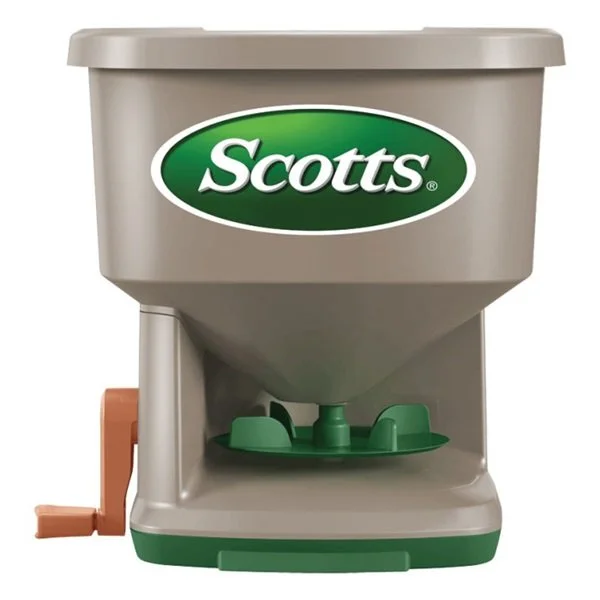 Scotts Whirl 71060 Hand-Powered Spreader, 1.15 lb Capacity, 1500 sq-ft Coverage Area, 5 ft W Spread, Plastic