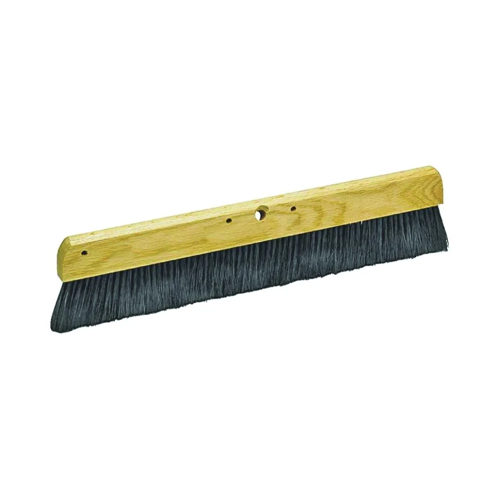 Marshalltown 830 Concrete Broom, 24 in OAL, Polypropylene Bristle, Black Bristle, Wood Handle