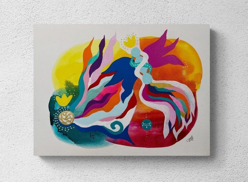 Rise Up, acrylic on canvas board, 40x30 cm