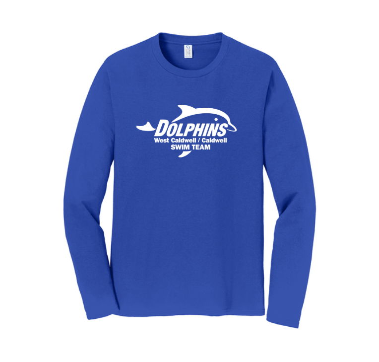 Dolphins - Long Sleeve TShirt - Royal