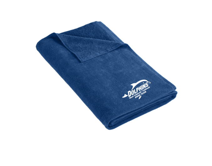 Dolphins - Shower/Beach Towel - Embroidered