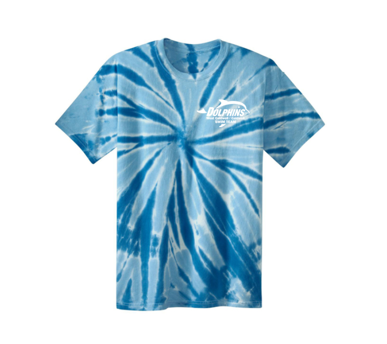 Dolphins - Tie Dye Tee - Royal Left Chest