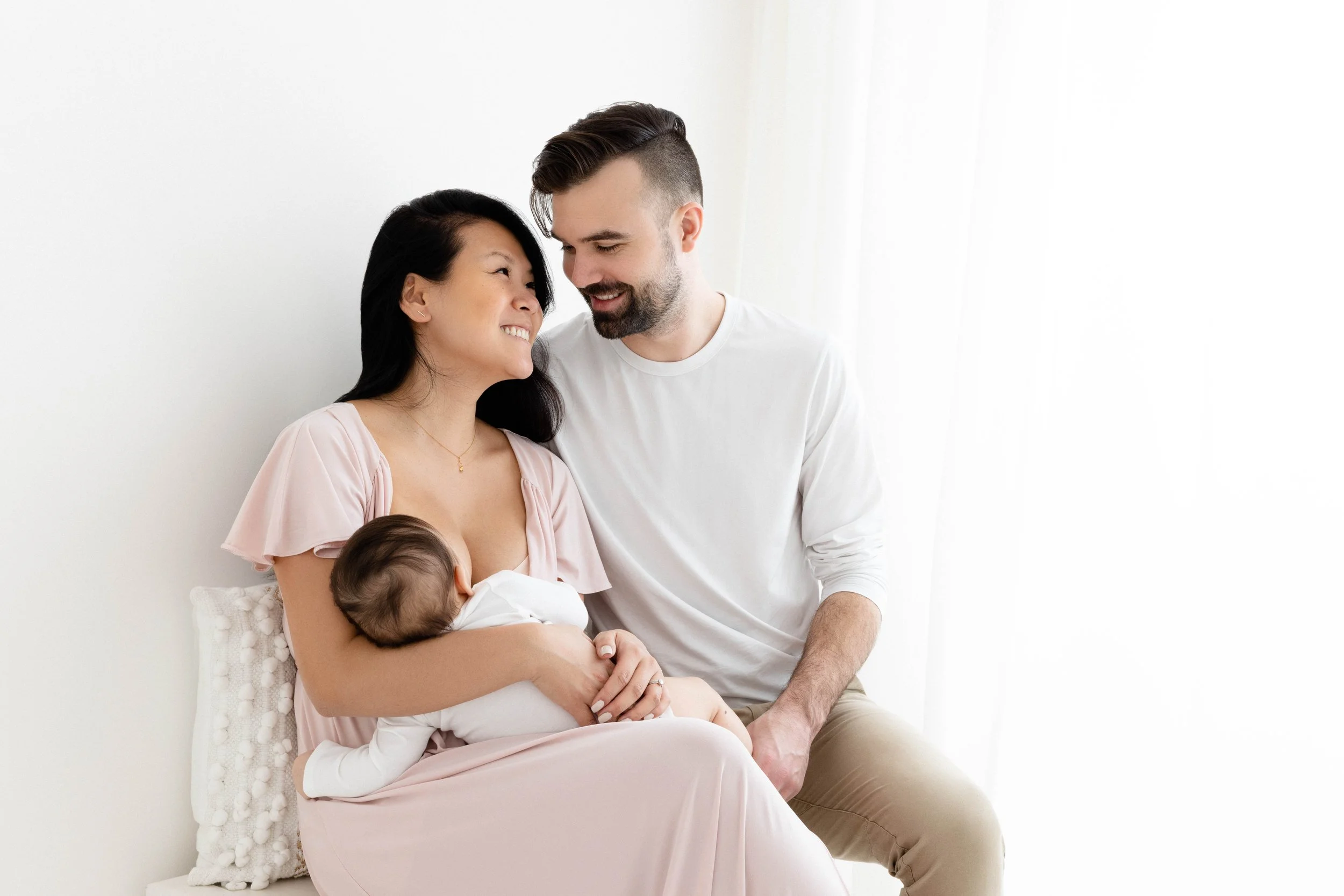 moment tendre parents bébé