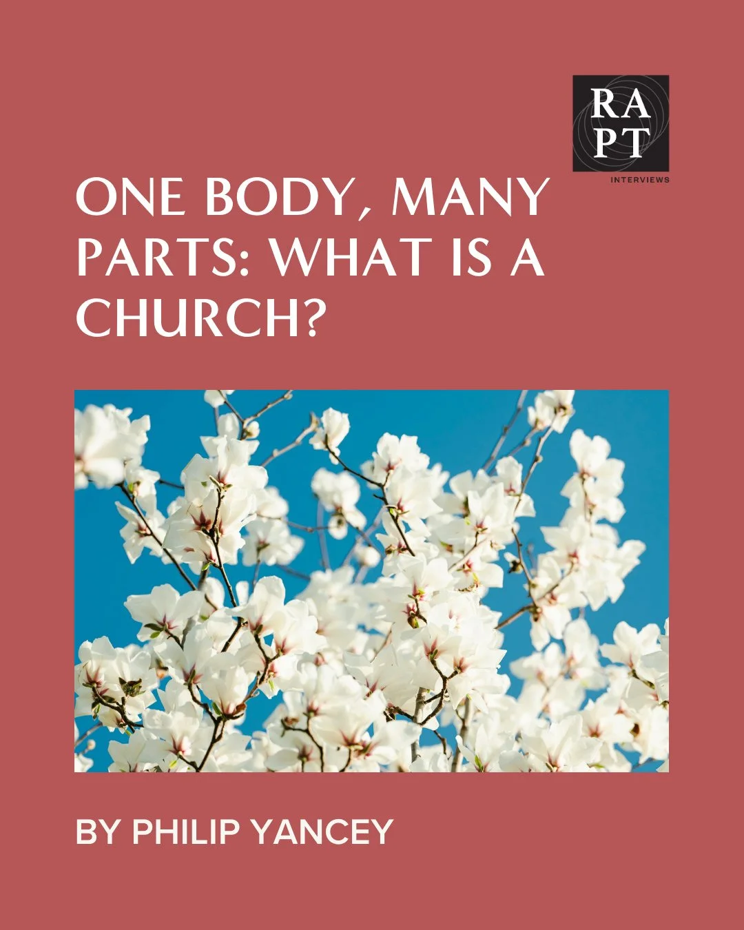 &quot;Family is the one human institution we have no choice over. We get in simply by being born. Church calls for another step: to voluntarily choose to band together with a strange menagerie because of a common bond in Jesus Christ. I have found th