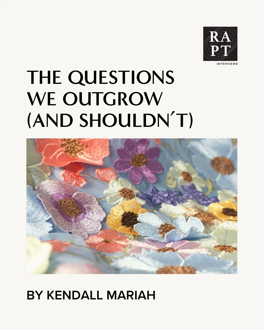 "Somewhere along the way, we lose that drive to ask, to challenge and to push back. We start to accept things without questioning them, leaving behind that natural curiosity we had as children." -Kendall Mariah⁠
⁠
Read "The Questions W