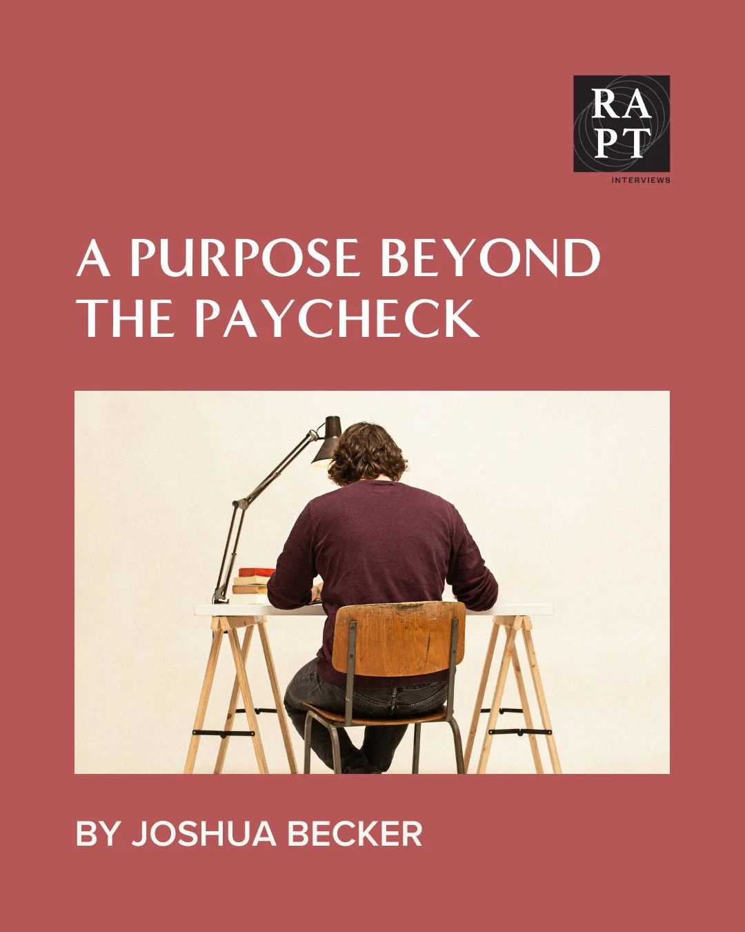 "Minimalism makes it easier to focus on God's glory rather than our paychecks as the chief goal of our work. And let me assure you, there's something truly beautiful in how that switch of perspectives transforms our jobs and our lives." -Jo