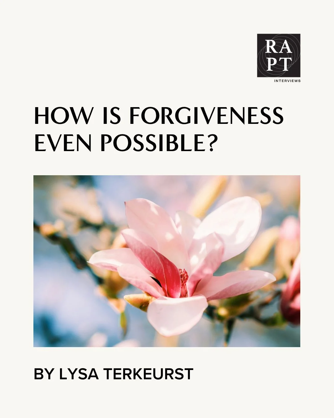 "Unforgiveness sometimes felt like the best way to protect my heart from getting hurt again. But resentment and bitterness were turning me into someone I didn't want to be. Unforgiveness never leads to peace. And I knew that the only way to get 