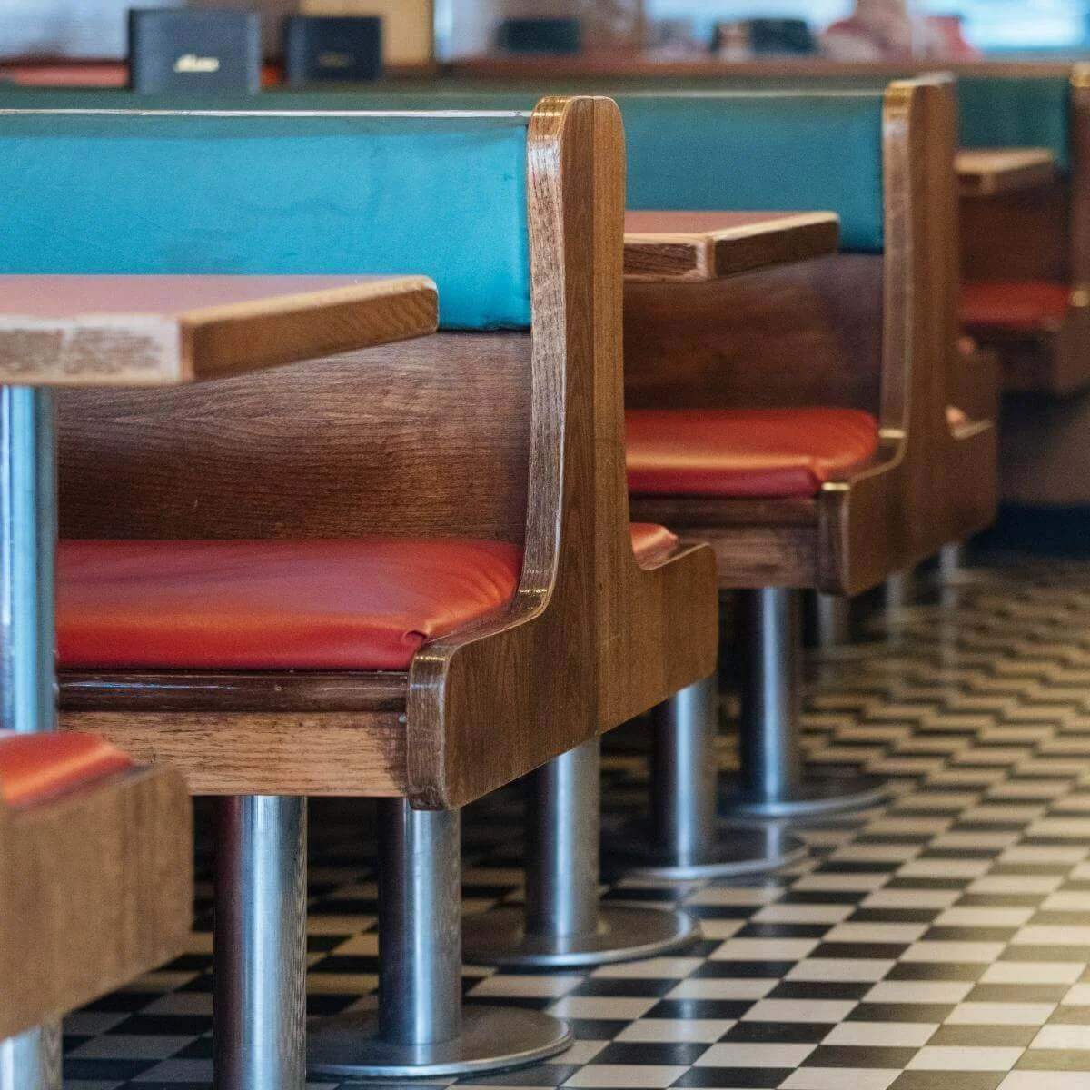 booths at a diner