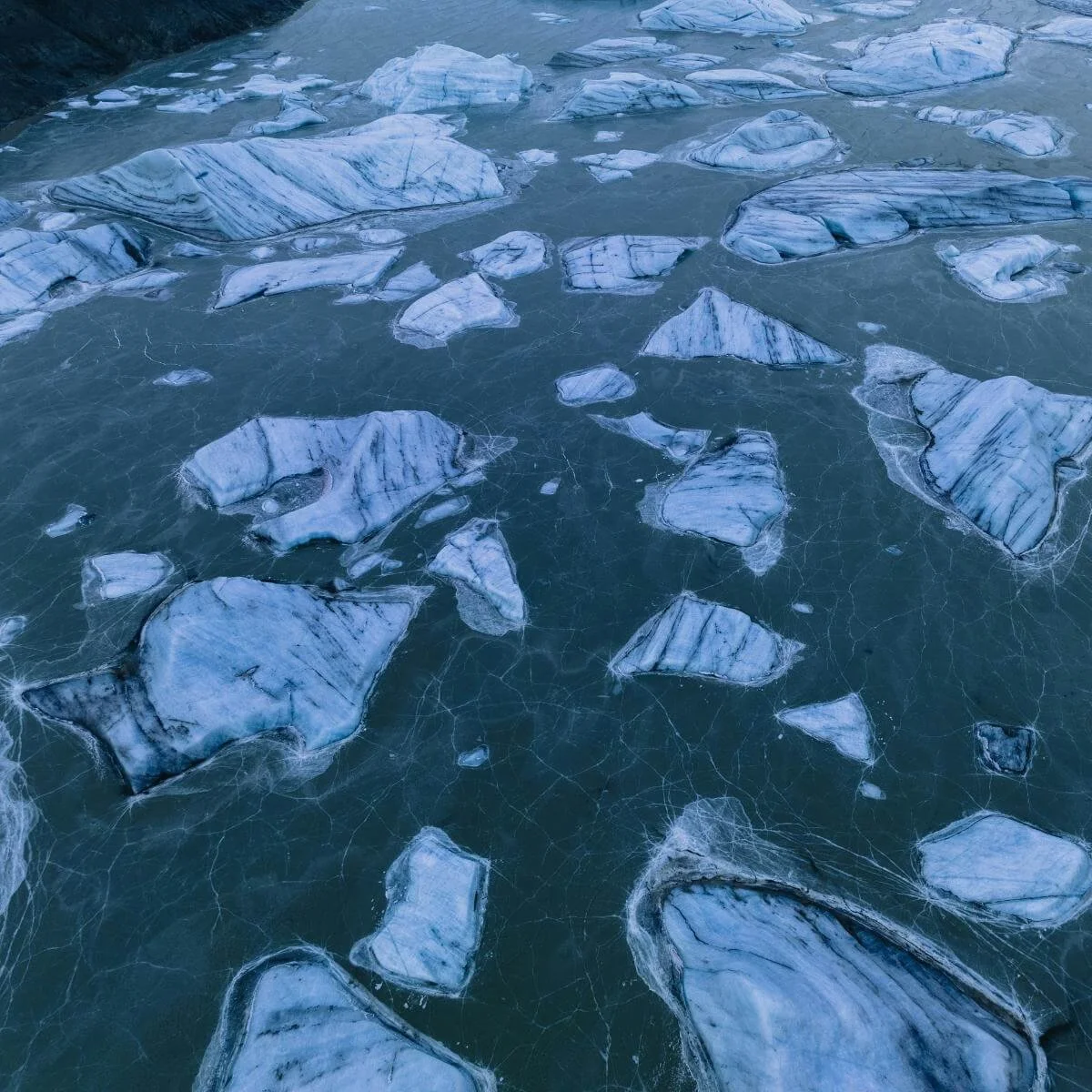 glacial ice in water