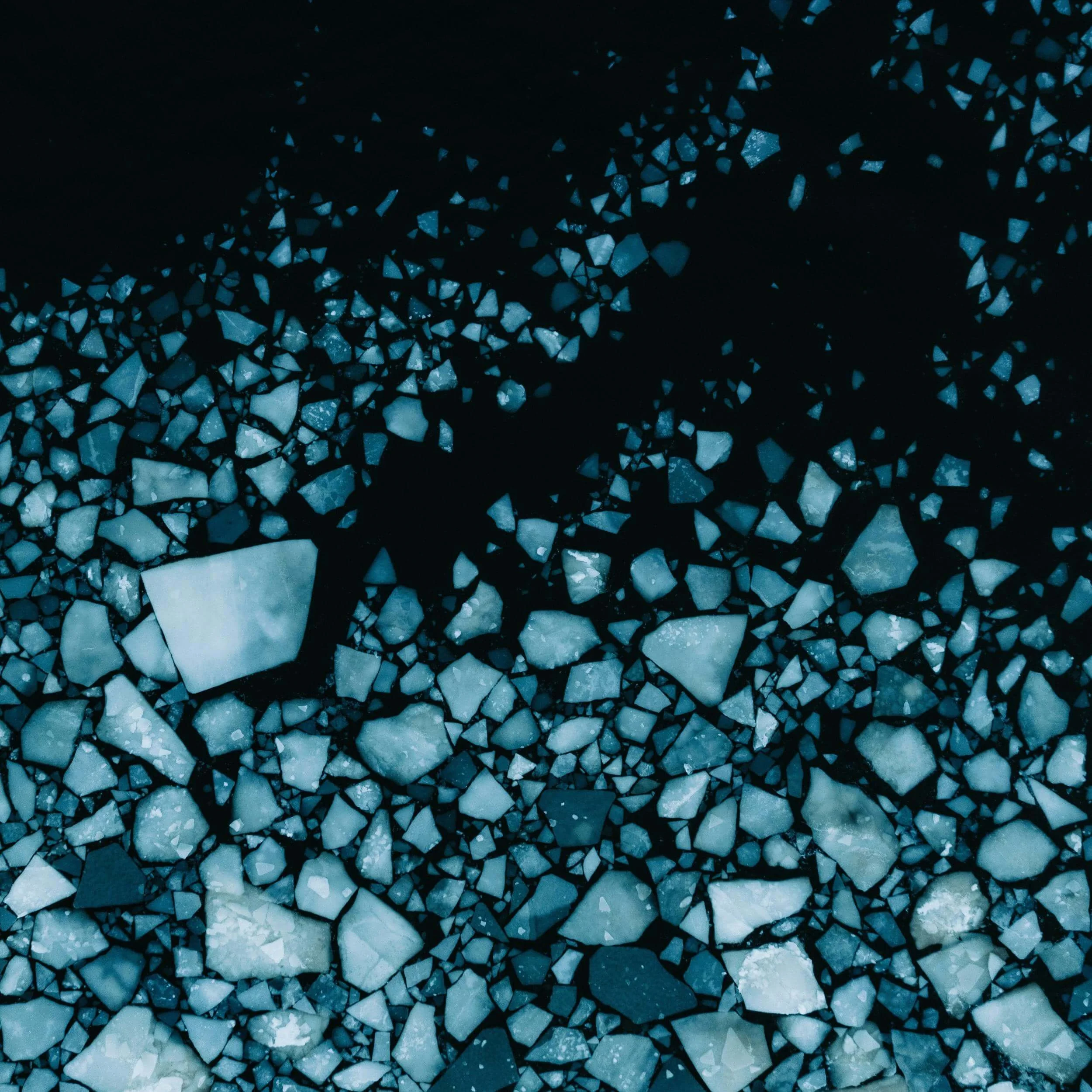 ice breaking up on a river