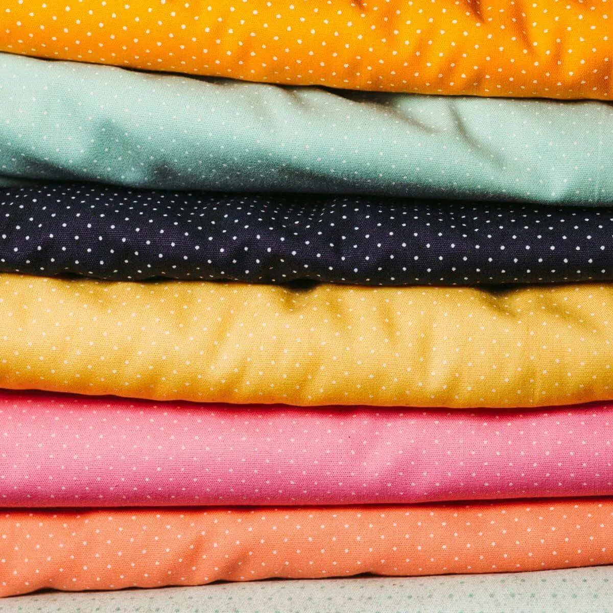 folded and stacked quilting fabric