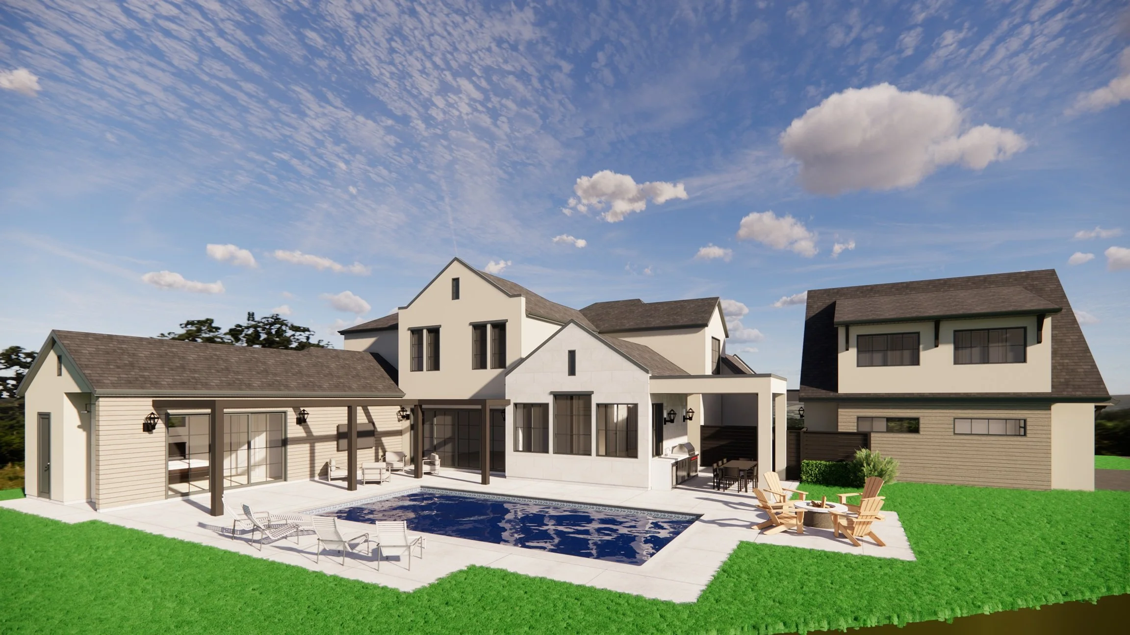 Schuster Home Design modern french cutsom house 3d rendering 04.jpg