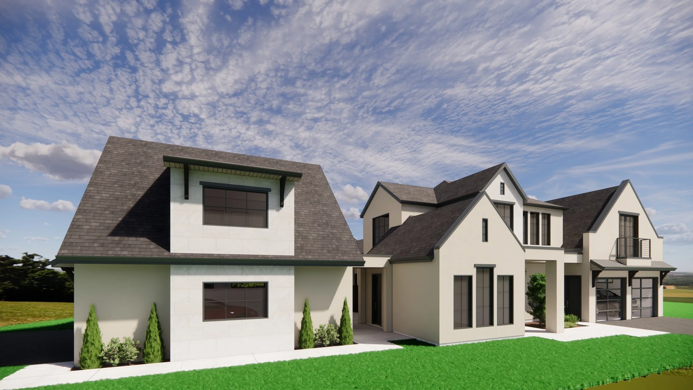 Schuster Home Design modern french cutsom house 3d rendering 02.jpg