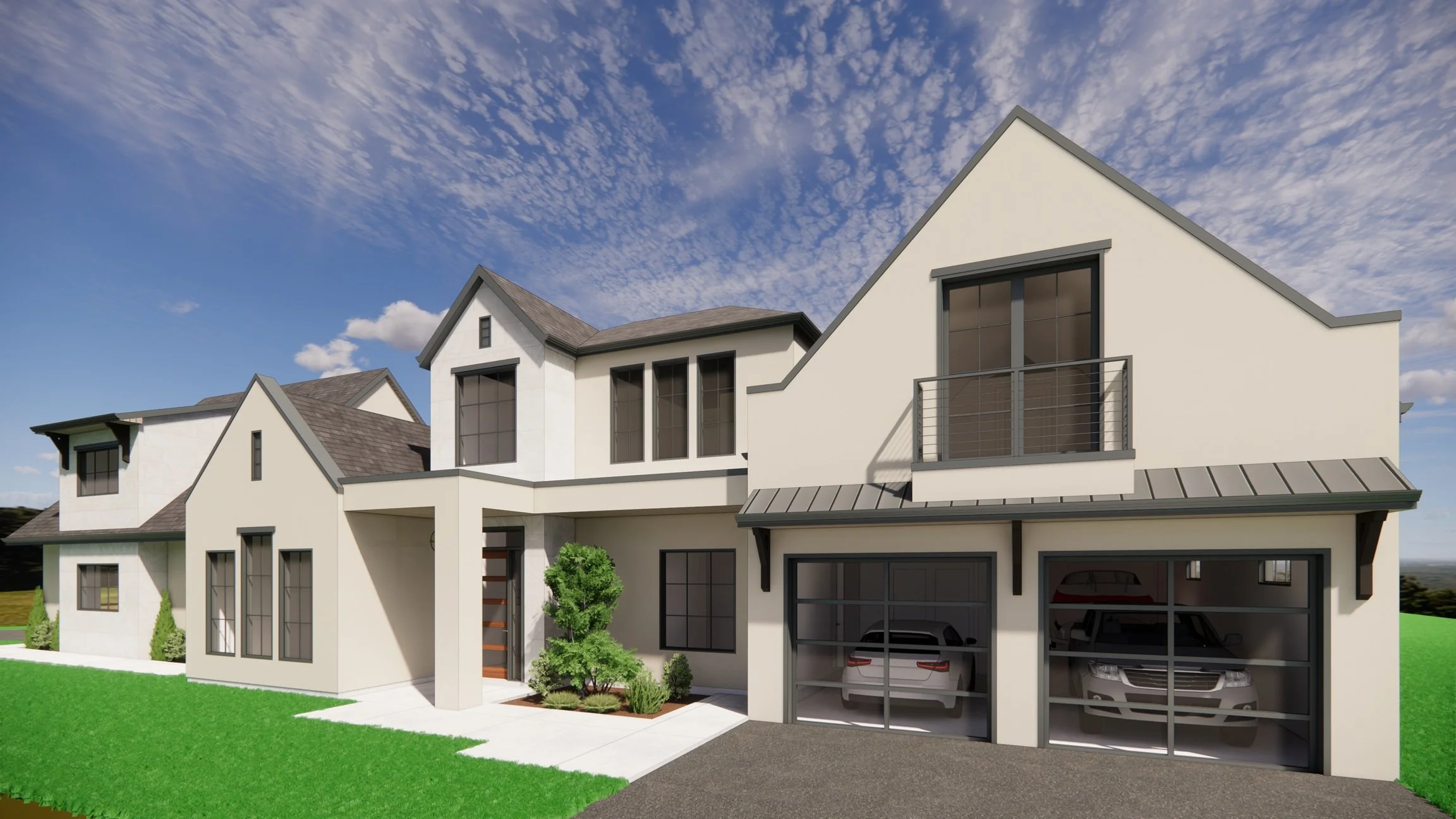 Schuster Home Design modern french cutsom house 3d rendering 01.jpg