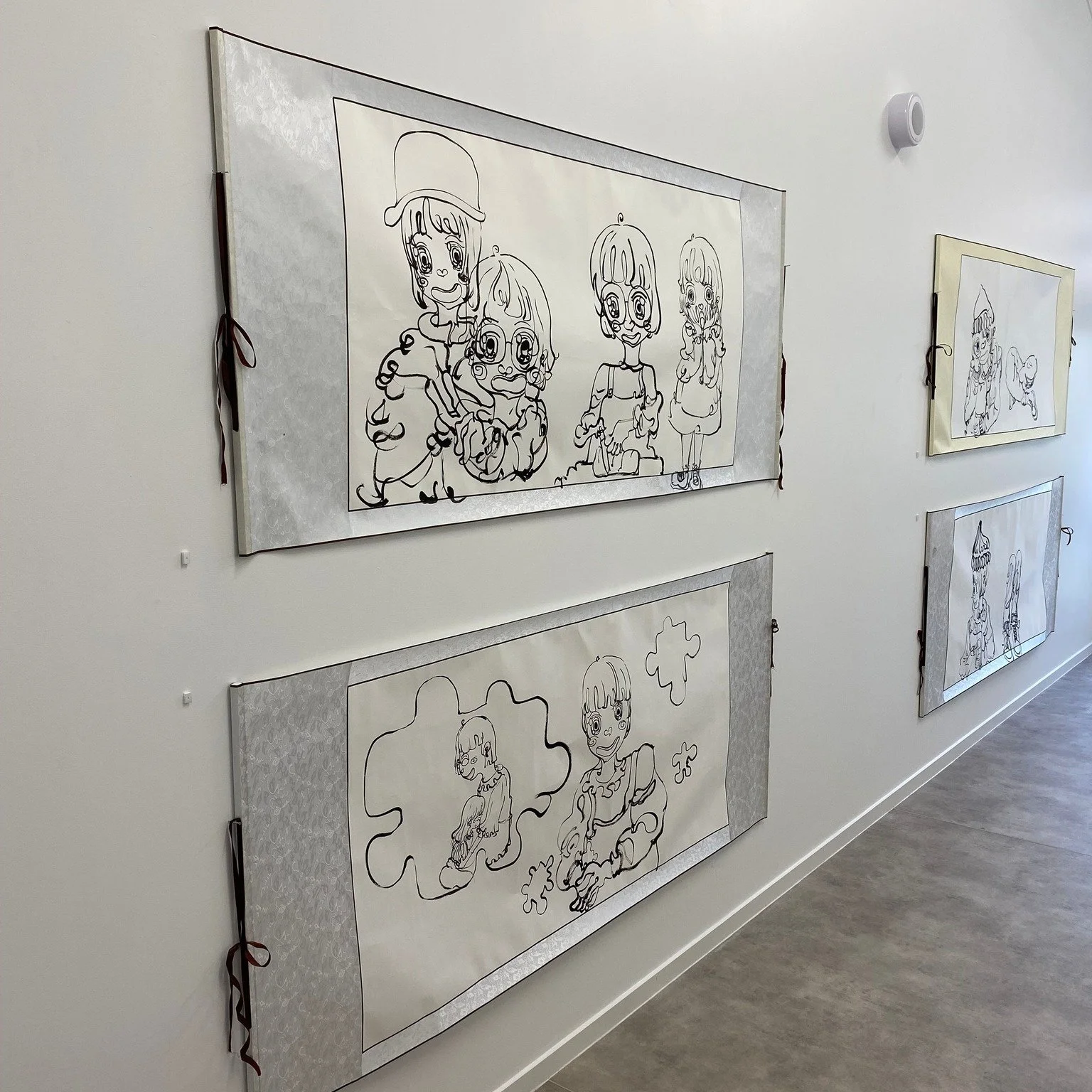 Final days of "Light and Dream" by talented young artist Mengdi Zha with the exhibition closing this Saturday at 4pm.  It has been lovely to have so many members of the local community come into the gallery to see Mengdi's beautiful work an