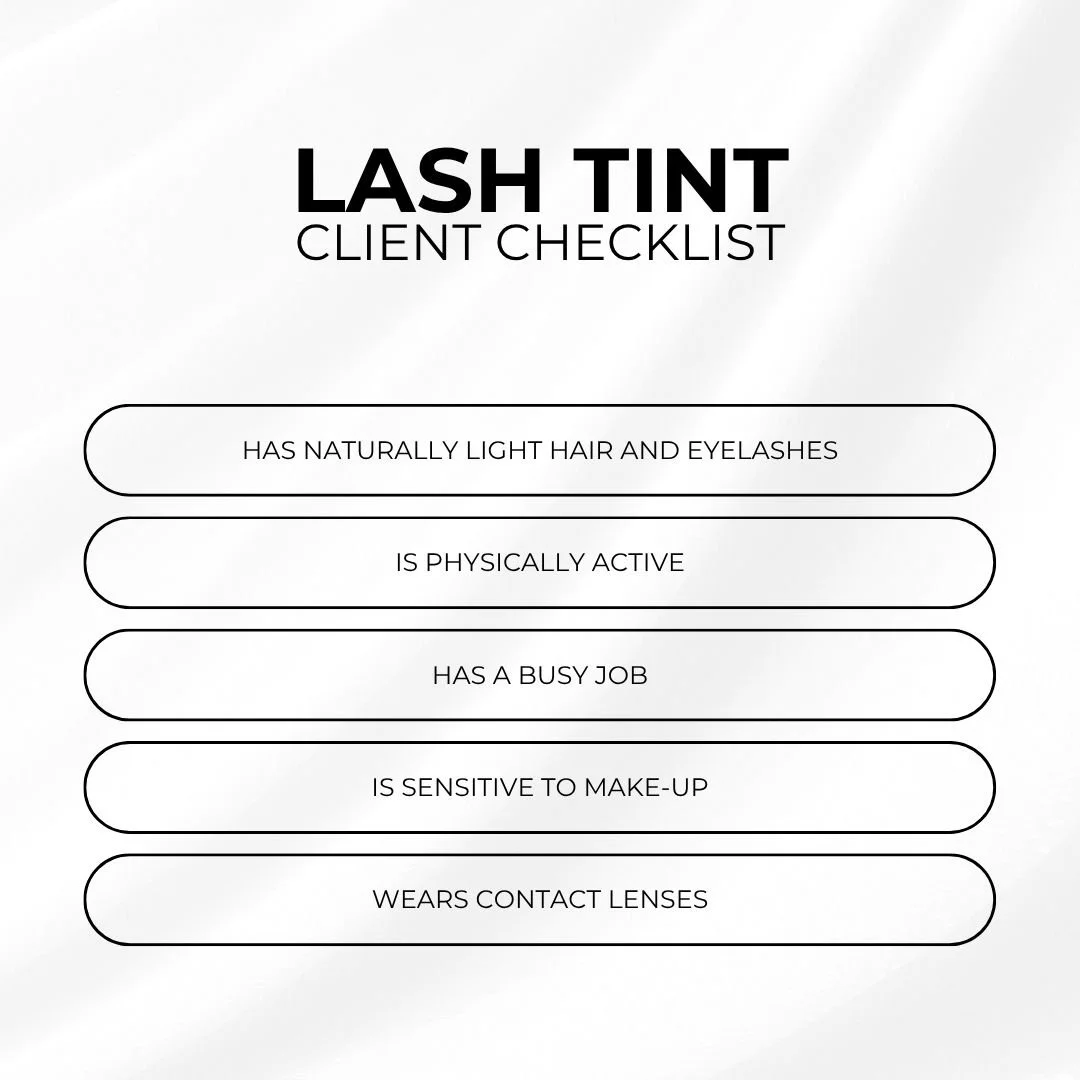 Client Checklist- Lash Tint