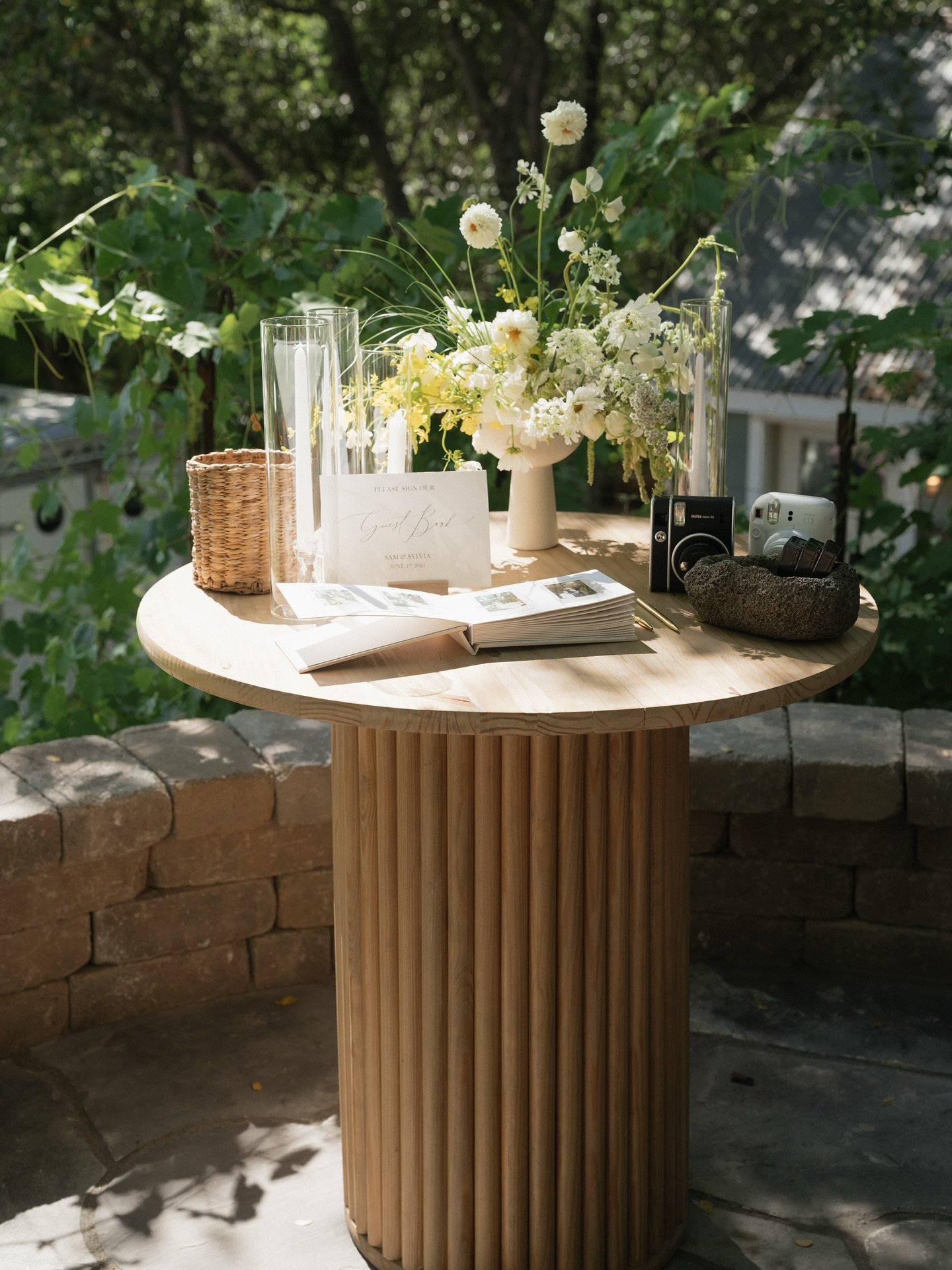 When the guestbook table becomes its own little scene ✨ Our fluted round table brings the prettiest texture to any corner of your celebration. 

#weddingvendors #eventsrental #sacramentoevents #weddinginspo #weddingtrends #2026bride