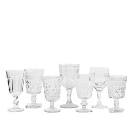 Clear Assorted Goblets