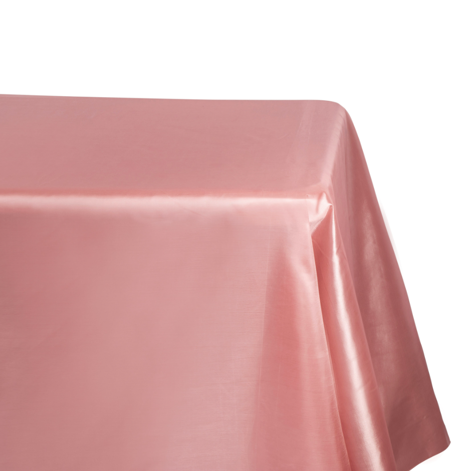 90" x 156" Satin Rectangle Tablecloth - Dusty Rose