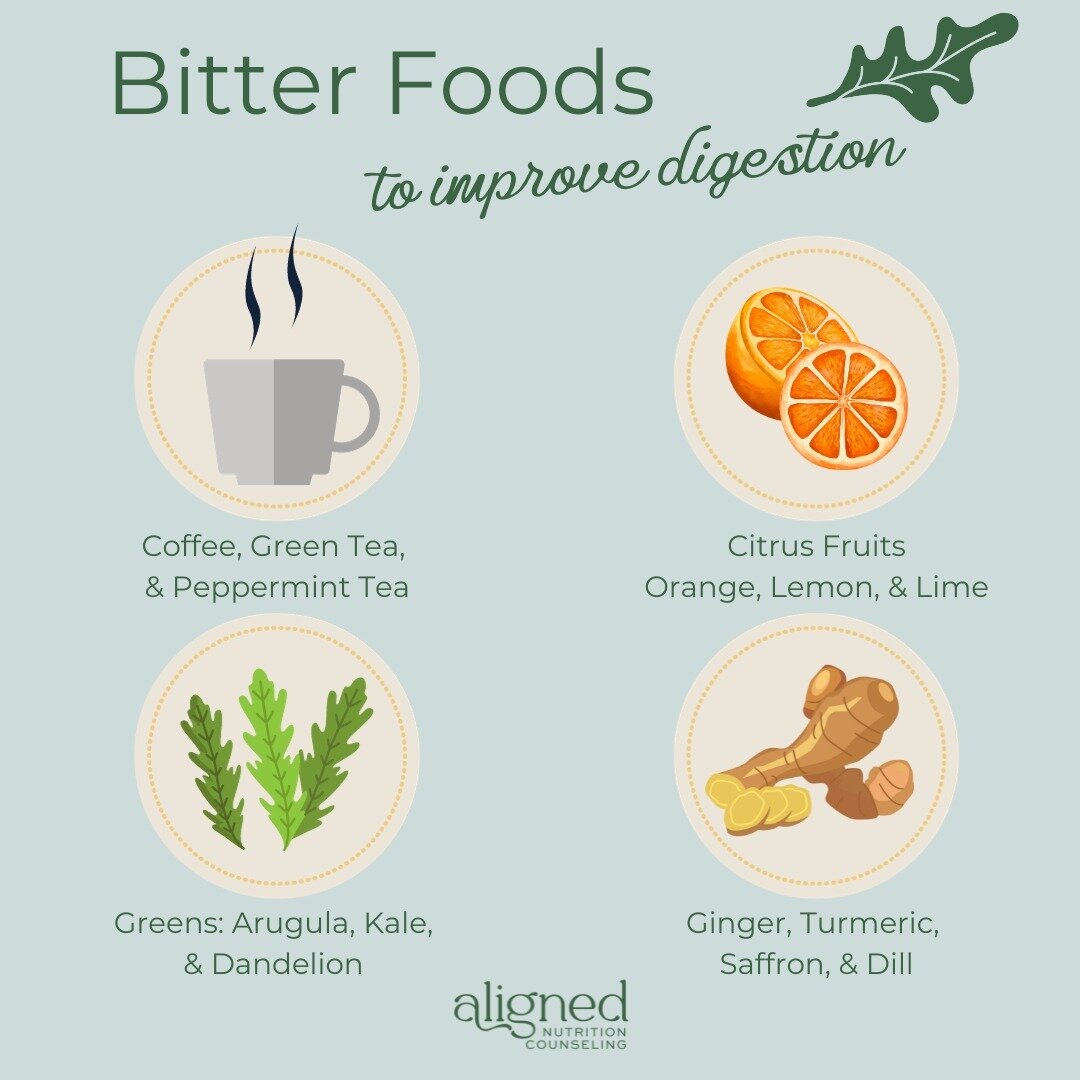 Boost Your Digestion with Bitter Foods 🌱

Did you know that embracing bitter foods can be a game-changer for your digestive health? 

🍵 Coffee, Green Tea, and Peppermint Tea. Coffee! You read that right. Coffee stimulates the release of stomach aci