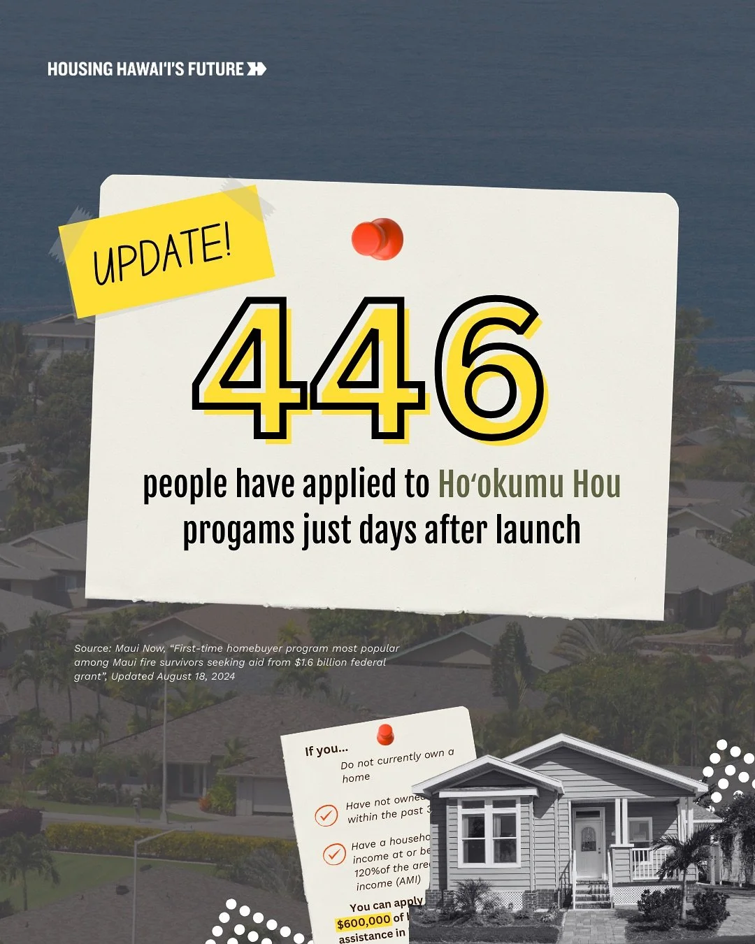 A new chapter for Maui is beginning with the launch of the Hoʻokumu Hou programs. ✨ 

Funded by a $1.6 billion federal grant, these initiatives are designed to help wildfire survivors get the support they need to stay in or return to their homes. 🏡 