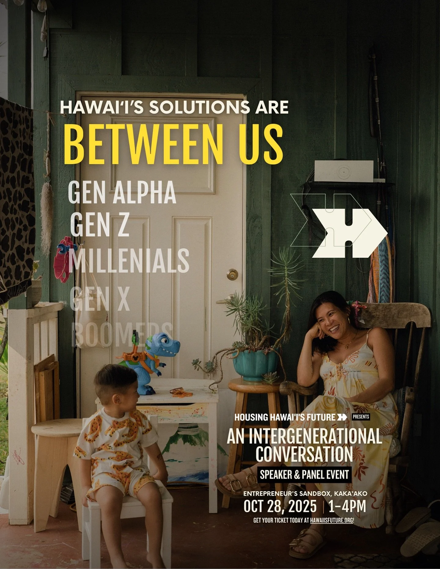 What happens when five generations walk in a room and talk about Hawai&rsquo;i&rsquo;s future, present, and past?

Find out at The Intergenerational Conversation, this October 28th! 🎤 We want to spark dialogue that isn&rsquo;t often spoken about and