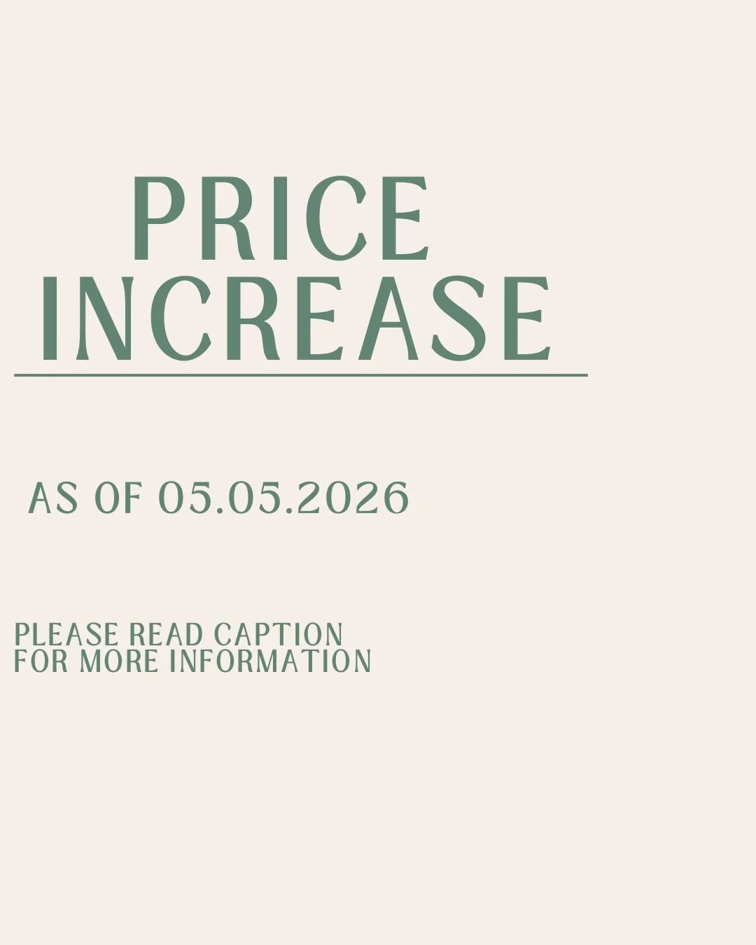 *PRICE ADJUSTMENT*
Thank you for your continued love and support. 
Love Goochies x