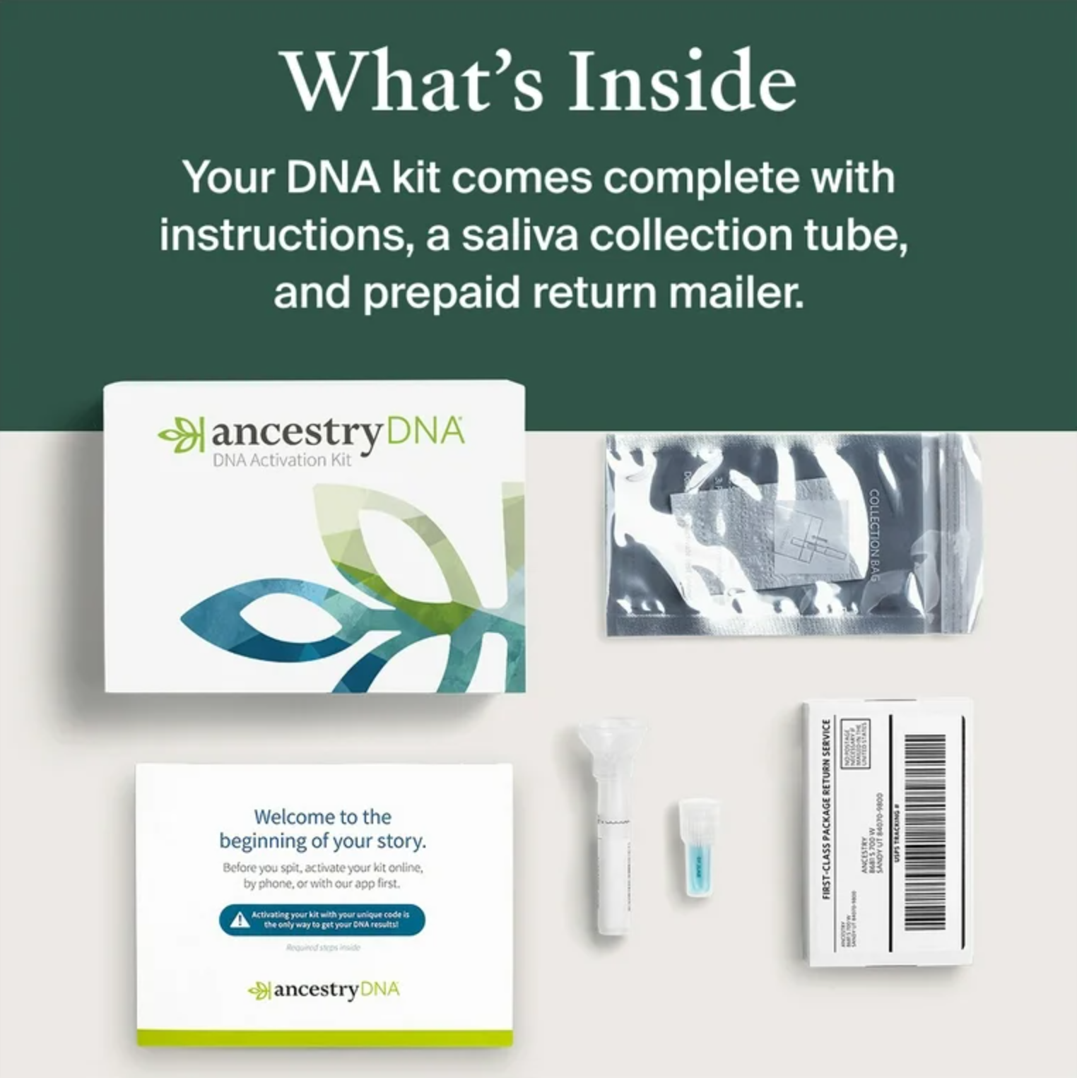 AncestryDNA testing kit box