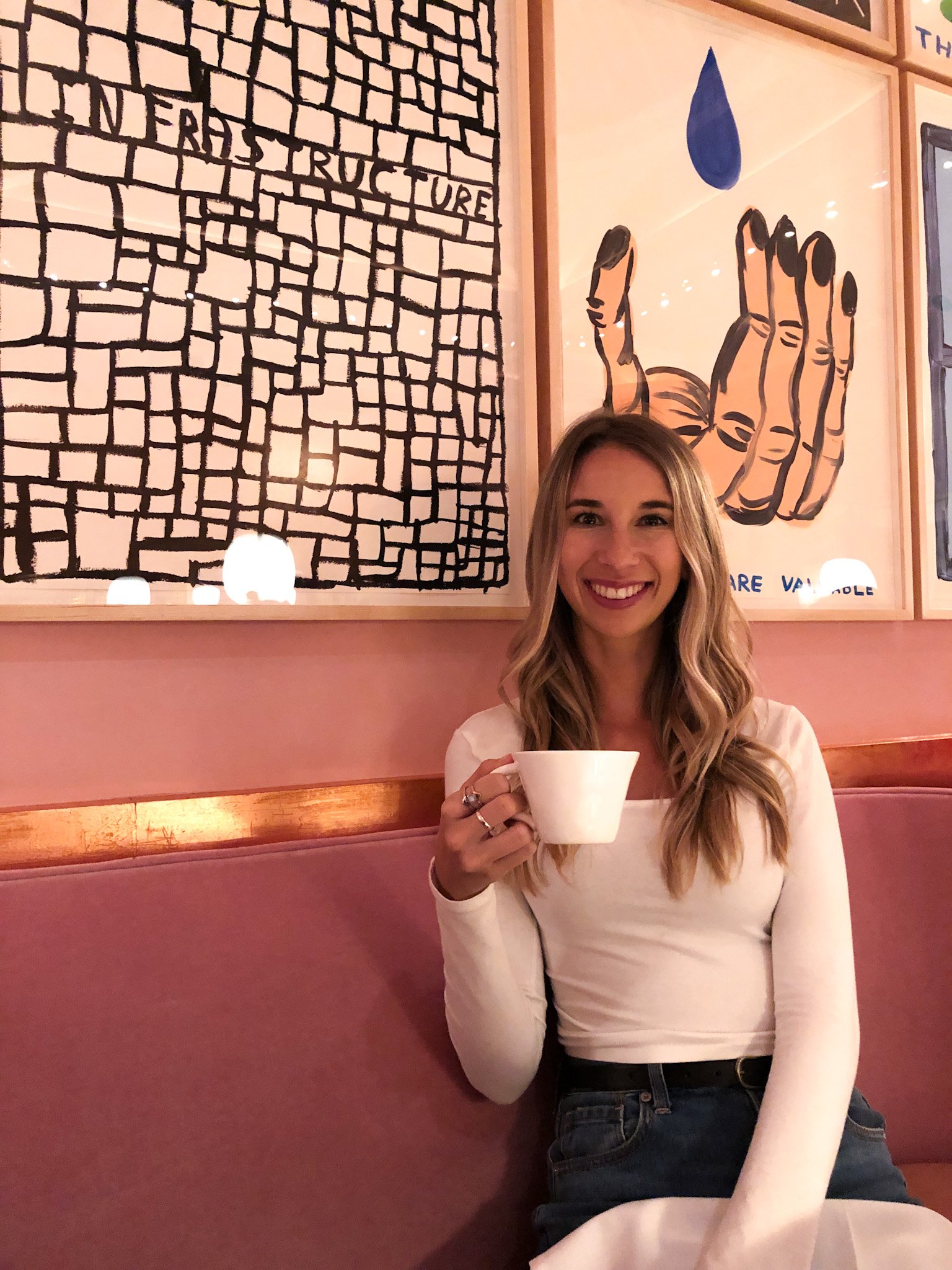 Having afternoon tea and in the Pink Room of Sketch in London, UK. Best place for afternoon tea in London.