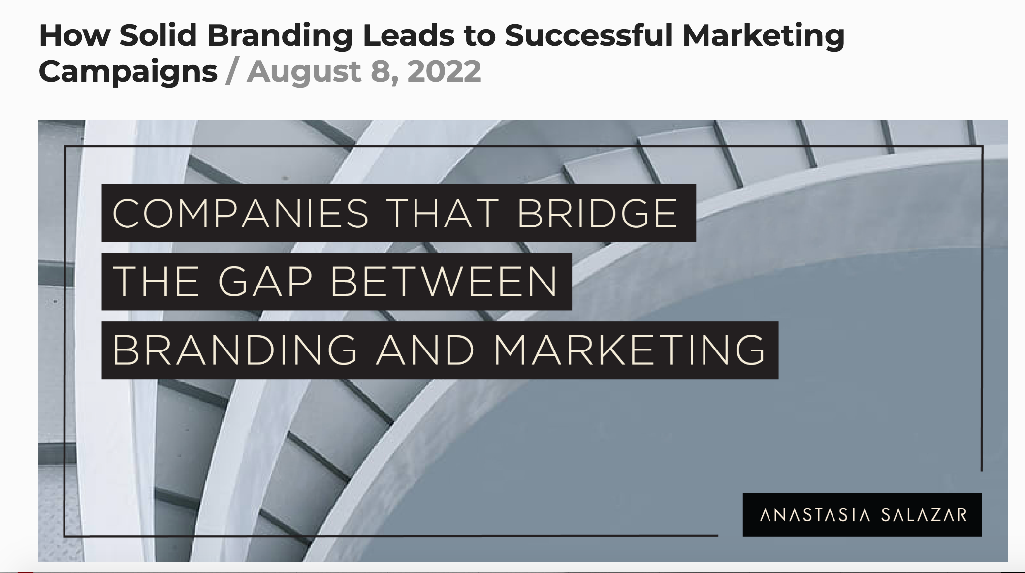 Blog post for Anastasia Salazar, Ltd.